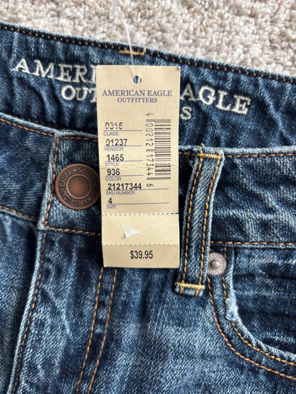 American Eagle Outfitters Distressed Denim Mini Skirt - Picture 3 of 5